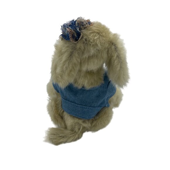 TY ATTIC TREASURE CAREY the Dog Retired Jointed Plush w/Lace Hat & Vest - Picture 3 of 7